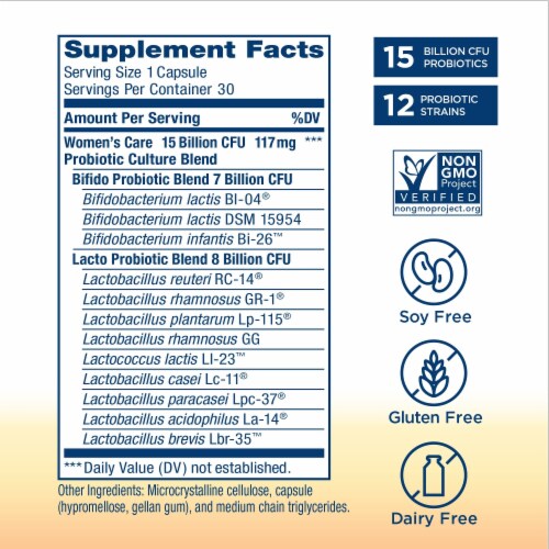 Renew Life Women's Probiotic Capsules Perspective: left