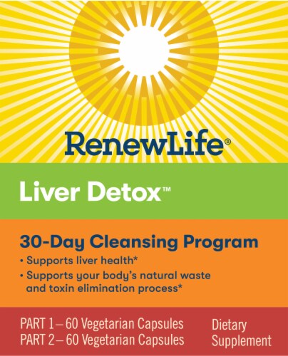 Renew Life Liver DetoxDay Cleansing ProgramPart Capsules Perspective: left