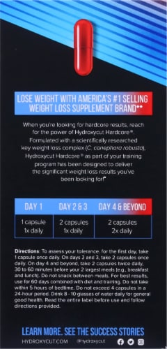 Hydroxycut Hardcore Rapid-Release Dietary Supplement Capsules Perspective: left