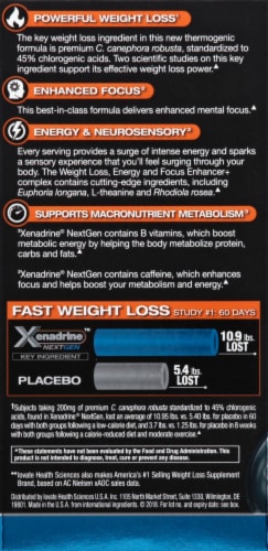 Xenadrine Next Gen Dual-Capsule Liquid Caps 60 Count Perspective: left