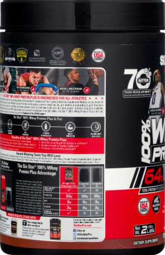 Six Star Triple Chocolate Whey Protein Powder Chocolate Perspective: left