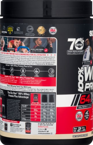 Six Star Vanilla Cream Whey Protein Powder Perspective: left