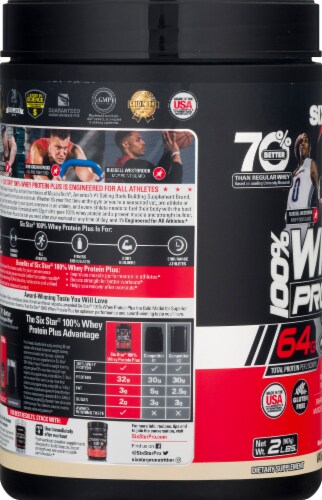 Six Star Vanilla Cream Whey Protein Powder Perspective: left