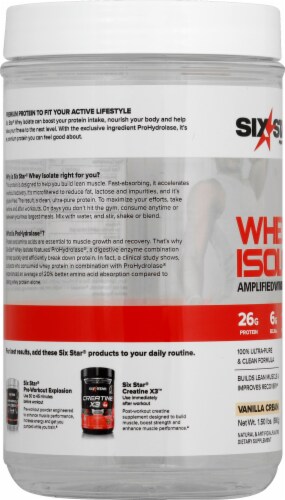 Six Star® Vanilla Cream Whey Isolate Perspective: left