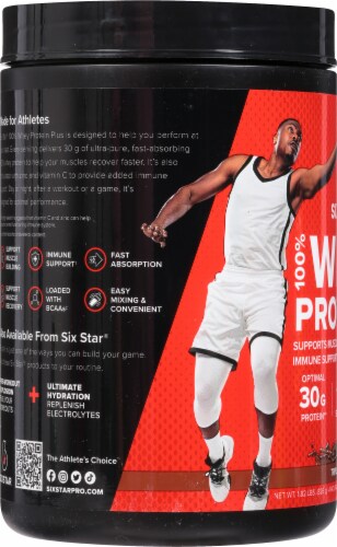 Six Star™ Elite Series Triple Chocolate 100% Whey Protein Plus Perspective: left