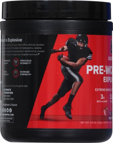 Six Star™ Explosion Fruit Punch Pre-Workout Perspective: left