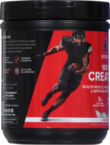 Six Star™ 100% Unflavored Creatine Perspective: left