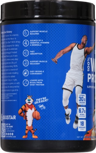 Six Star® 100% Whey Protein Plus Kelloggs Frosted Flakes Perspective: left