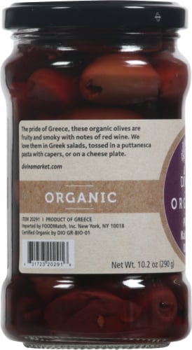 Divina Organic Kalamata Pitted Olives Perspective: left