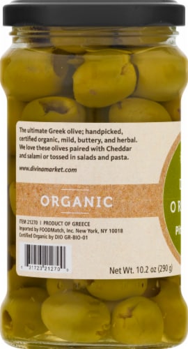 Divina Organic Pitted Green Olives Perspective: left