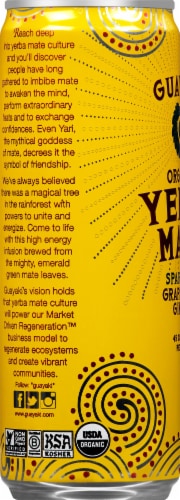 Guayaki Yerba Mate Grapefruit Ginger Soda Perspective: left