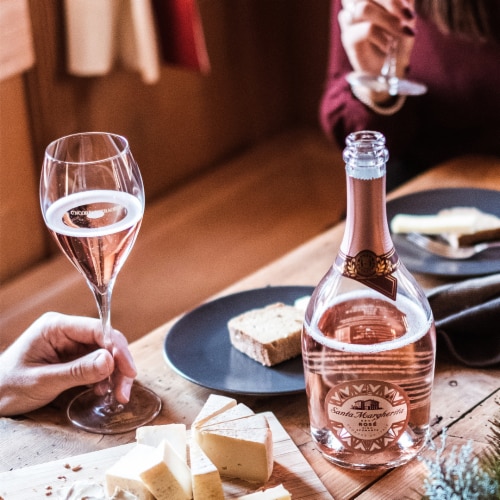 Santa Margherita Brut Rose Sparkling Wine Perspective: left