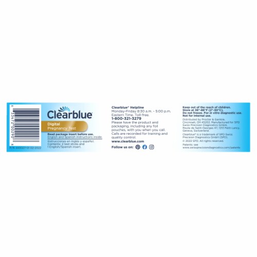 Clearblue Digital Pregnancy Test Perspective: left