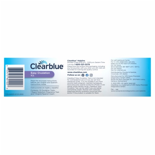Clearblue Ovulation and Pregnancy Test Complete Starter Kit Perspective: left