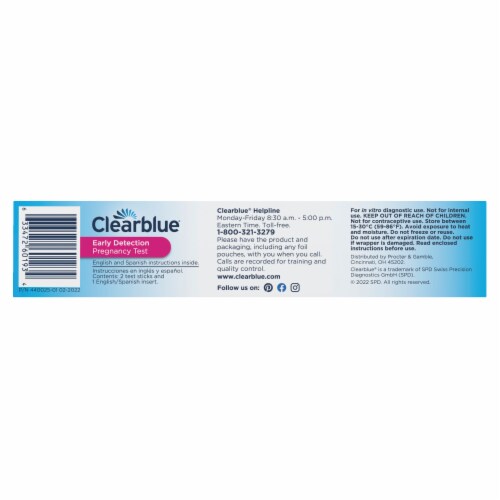 Clearblue Early Detection Pregnancy Test Perspective: left