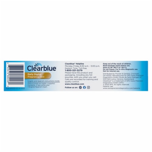  Clearblue Rapid Detection Pregnancy Test, Home Pregnancy Kit, 2  Count : Health & Household