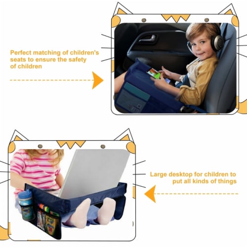 Kids Safety Travel Tray Waterproof Car Seat Play Tray Baby Drawing Board Snack Table Tablet 1 unit Gerbes Super Markets