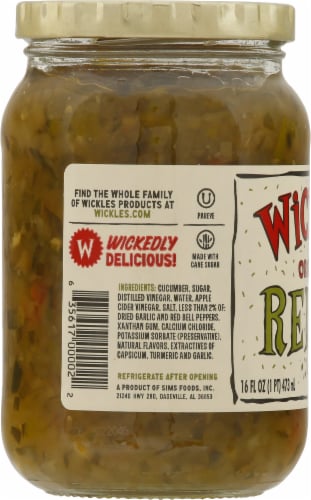 Wickles Pickles Original Relish (6 Pack) - Hot & Sweet Relish - Wickedly  Del 