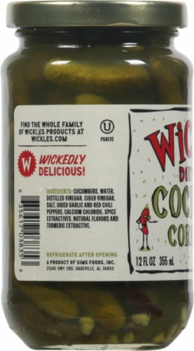 Wickles™ Dirty Dil Cocktail Cornichons Perspective: left