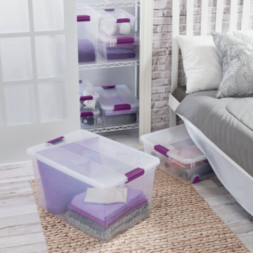 Sterilite 9.5 x 6.5 x 4 Inch Clear Open Storage Bin with Carry Handles (48  Pack), 1 Piece - Kroger