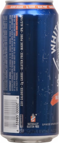 White Claw Hard Seltzer Surge Blood Orange Single Can Perspective: left