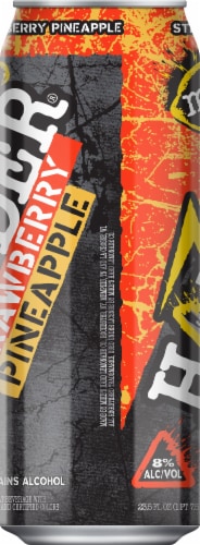 Mike's Harder Strawberry Pineapple Premium Flavored Hard Beverage Single Can Perspective: left
