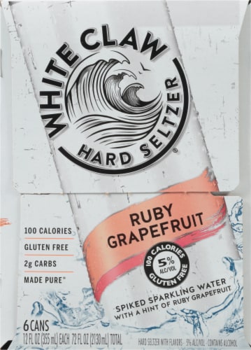 White Claw Hard Seltzer Ruby Grapefruit Perspective: left