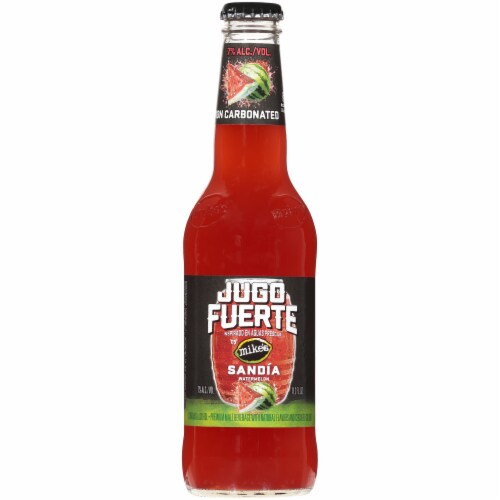 Jugo Fuerte Sandia Premium Malt Beverage Perspective: left