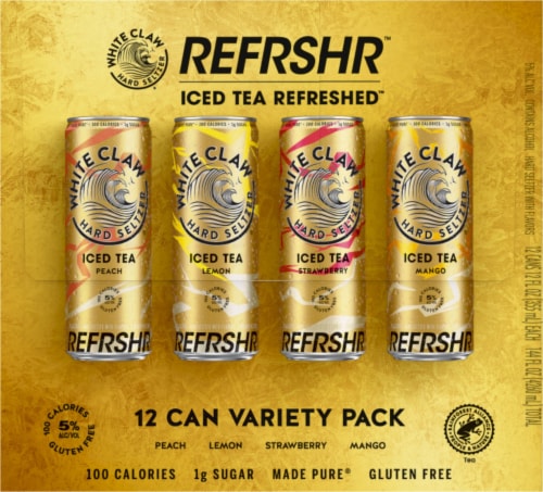 White Claw Hard Seltzer Tea REFRSHR Variety Pack Perspective: left