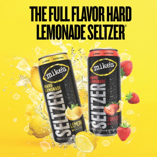 Mike's Hard Lemonade Lemon Seltzer Single Can Perspective: left