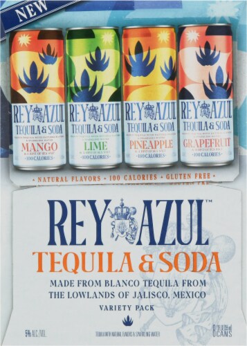 Rey Azul™ Tequila & Soda Variety Pack Cans Perspective: left