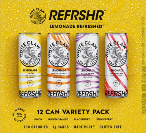 White Claw® Hard Seltzer REFRSHR Lemonade Variety Pack Perspective: left