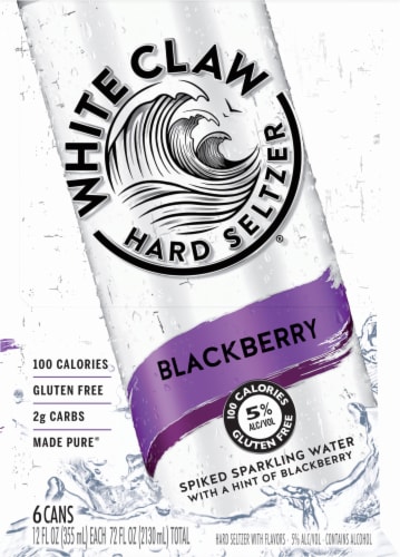 White Claw Hard Seltzer Blackberry Perspective: left