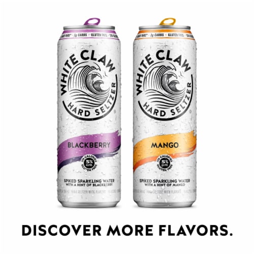White Claw Hard Seltzer Black Cherry Perspective: left