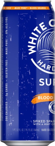 White Claw Hard Seltzer Surge Blood Orange Single Can Perspective: left