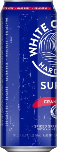White Claw Hard Seltzer Surge Cranberry Single Can Perspective: left