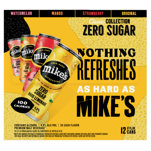 Mike's Hard Zero Sugar Variety Pack Perspective: left