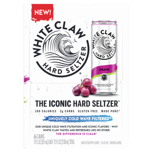 White Claw Hard Seltzer® Grape Perspective: left