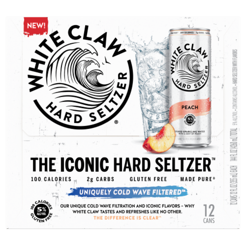 White Claw Hard Seltzer® Peach Perspective: left