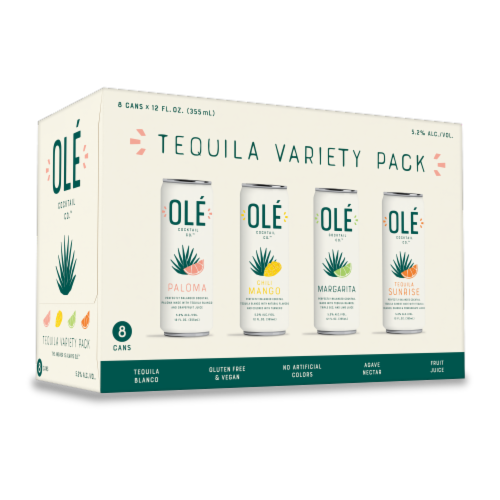 Ole Tequilla Cocktail Variety Pack Perspective: left