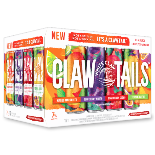 Clawtails™ by White Claw Variety Hard Seltzer Perspective: left