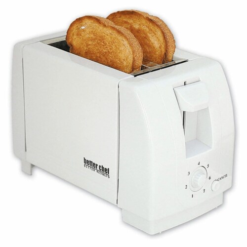Better Chef 2-Slice Toaster With Pull-Out Crumb Tray Chrome Perspective: left