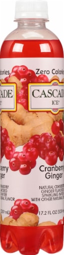 Cascade Ice® Cranberry Ginger Flavored Sparkling Bottled Water Perspective: left