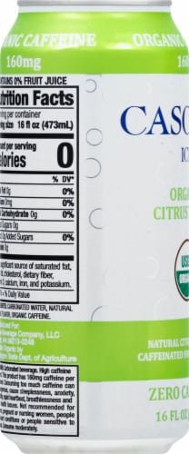 Cascade Ice® Caffeinated Citrus Twist Flavored Sparkling Water Can Perspective: left