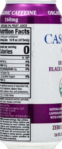 Cascade Ice® Caffeinated Black Raspberry Flavored Sparkling Water Can Perspective: left