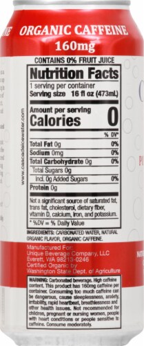 Cascade Ice Organic Pomegranate Mango Caffeinated Sparkling Water Perspective: left