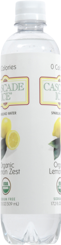 Cascade Ice Lemon Zest Sparkling Water Perspective: left