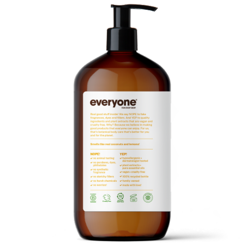 Everyone® Coconut + Lemon Nourishing Lotion Perspective: left