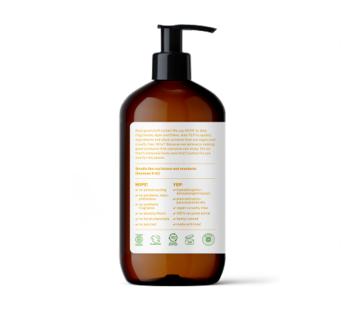 Everyone Meyer Lemon & Mandarin Liquid Hand Soap Perspective: left