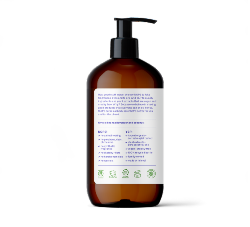 Everyone® Lavender + Coconut Hand Soap Perspective: left